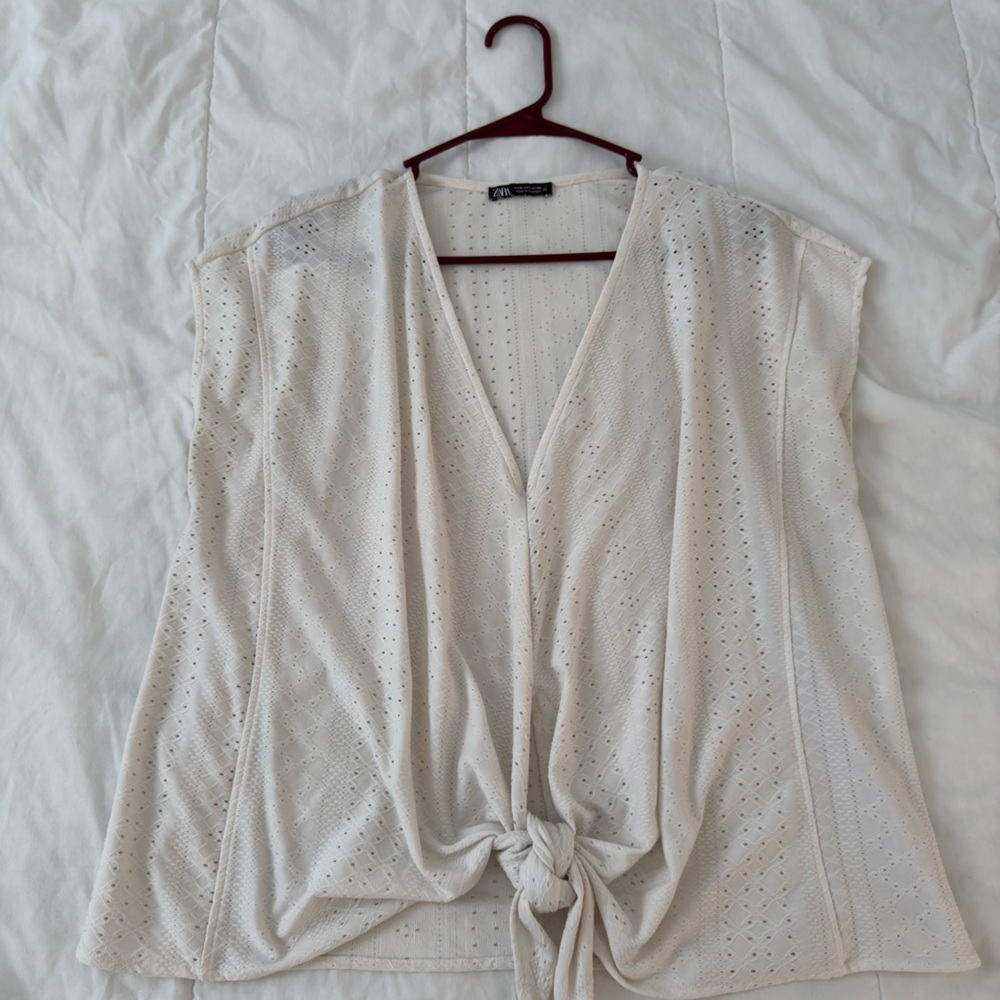Zara Beige Knit Top